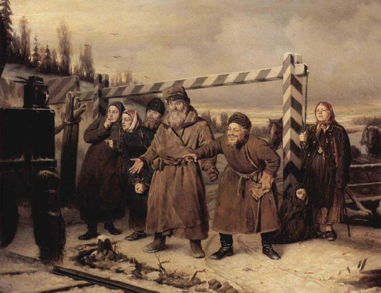 Vasily Perov At the railroad China oil painting art